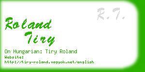 roland tiry business card